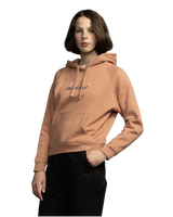 The Santa Cruz Womens Sage Strip Front Hoodie in Clay