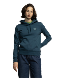 The Santa Cruz Womens Partial Dot Hoodie in Tidal Teal