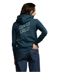 The Santa Cruz Womens Partial Dot Hoodie in Tidal Teal