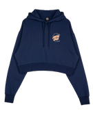 Moon Dot Embroidery Hoodie in Midnight Blue