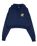 Moon Dot Embroidery Hoodie in Midnight Blue