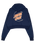 Moon Dot Embroidery Hoodie in Midnight Blue