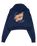 Moon Dot Embroidery Hoodie in Midnight Blue