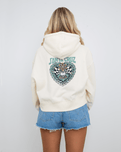 Heart Set Hoodie in Off White