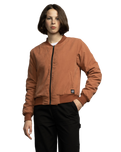 The Santa Cruz Womens Opus Dot Bomber Jacket in Clay