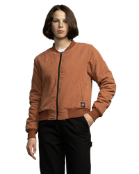 The Santa Cruz Womens Opus Dot Bomber Jacket in Clay