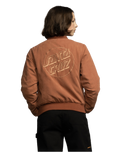 The Santa Cruz Womens Opus Dot Bomber Jacket in Clay