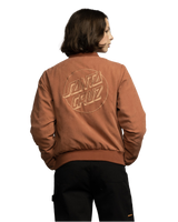 The Santa Cruz Womens Opus Dot Bomber Jacket in Clay