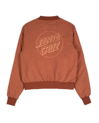 The Santa Cruz Womens Opus Dot Bomber Jacket in Clay