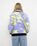 Astra Sherpa Fleece Jacket in Purple & Yellow Tie Dye