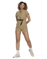 The Santa Cruz Womens Strip Cargo Playsuit in Fawn