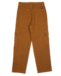 The Santa Cruz Womens Nolan Cargo Slouch Trousers in Tan & White Stitch