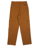 The Santa Cruz Womens Nolan Cargo Slouch Trousers in Tan & White Stitch