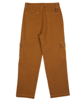 The Santa Cruz Womens Nolan Cargo Slouch Trousers in Tan & White Stitch