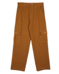 The Santa Cruz Womens Nolan Cargo Slouch Trousers in Tan & White Stitch