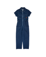 The Santa Cruz Womens Line Up Utility Jumpsuit in Classic Blue Denim