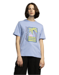 The Santa Cruz Womens Palm Strip T-Shirt in Hyacinth