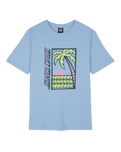 The Santa Cruz Womens Palm Strip T-Shirt in Hyacinth