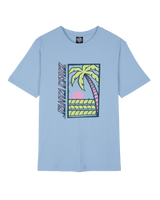 The Santa Cruz Womens Palm Strip T-Shirt in Hyacinth