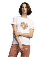 The Santa Cruz Womens Dressen Snake Front T-Shirt in White