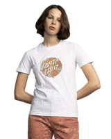 The Santa Cruz Womens Dressen Snake Front T-Shirt in White