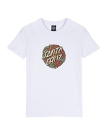 The Santa Cruz Womens Dressen Snake Front T-Shirt in White