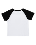 The Santa Cruz Womens Aloha Dot Front Raglan T-Shirt in White & Black