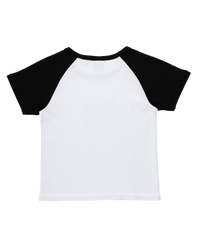 The Santa Cruz Womens Aloha Dot Front Raglan T-Shirt in White & Black