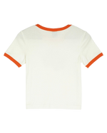 Vibes Front Ringer T-Shirt in Off White