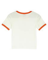 Vibes Front Ringer T-Shirt in Off White