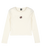 Partial Dot Embroidery T-Shirt in Off White