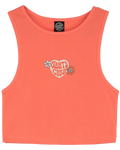 Balloon Heart Front Vest in Coral