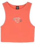 Balloon Heart Front Vest in Coral