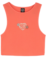 Balloon Heart Front Vest in Coral