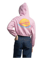 The Santa Cruz Womens Sunrise Dot Zip Hoodie in Fondant Pink