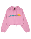 The Santa Cruz Womens Sunrise Dot Zip Hoodie in Fondant Pink