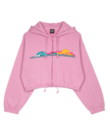 The Santa Cruz Womens Sunrise Dot Zip Hoodie in Fondant Pink