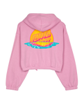 The Santa Cruz Womens Sunrise Dot Zip Hoodie in Fondant Pink