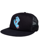 The Santa Cruz Boys Boys Screaming Hand Snapback Trucker Cap in Black