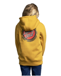 The Santa Cruz Boys Boys Speed MFG Dot Hoodie in Old Gold