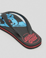 Boys Screaming Hand Flip Flops in Black