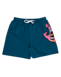 The Santa Cruz Boys Boys Screaming Hand Swimshorts in Tidal Teal