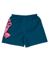 The Santa Cruz Boys Boys Screaming Hand Swimshorts in Tidal Teal