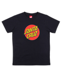 The Santa Cruz Boys Boys Classic Dot T-Shirt in Black