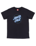 The Santa Cruz Boys Boys Vivid Other Dot Front T-Shirt in Black