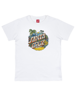 The Santa Cruz Boys Boys Aloha Dot Front T-Shirt in White