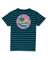 The Santa Cruz Boys Boys Paradise Break T-Shirt in Tidal Teal Wave Stripe