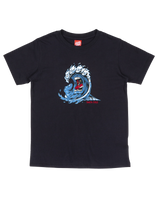 The Santa Cruz Boys Boys Screaming Wave T-Shirt in Black