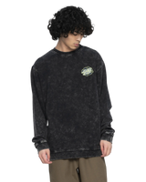 The Santa Cruz Mens Rigid Broken Dot Sweatshirt in Black Acid Wash