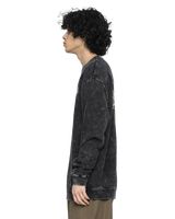 The Santa Cruz Mens Rigid Broken Dot Sweatshirt in Black Acid Wash